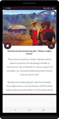 Swahili Proverbs And Meaning android App screenshot 2